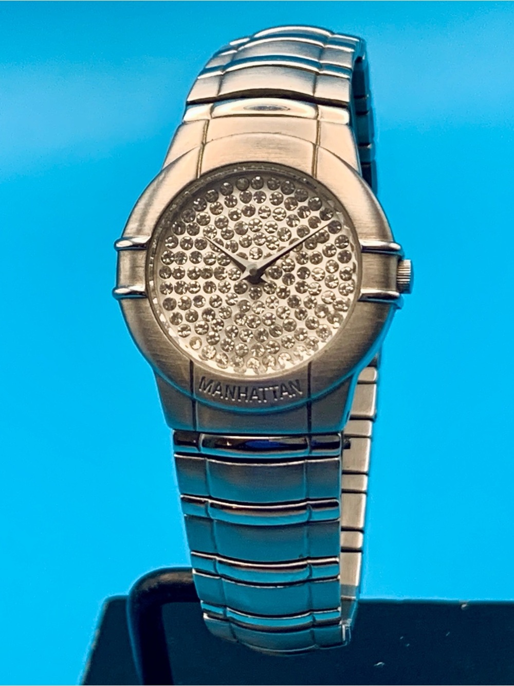 MANHATTAN By CROTON Women’s Wristwatch Crystal Dial All St Steel Works New Batt
